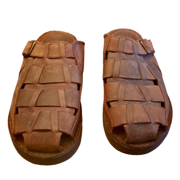 AE Outfitters | DrkBrown Leather Men\'s Woven Sandals | Style 1830-200 | Size: 10 main image 8